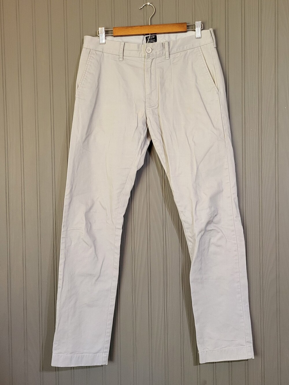 J. Crew "The Driggs" Chino Pants Slim Fit Straight Cotton Gray Men's 30x32